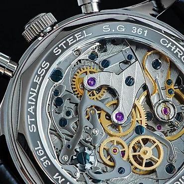 Ručni satovi: Sugess Chrono Heritage S387 - Bež - 40mm (SeaGull ST1901) — 11