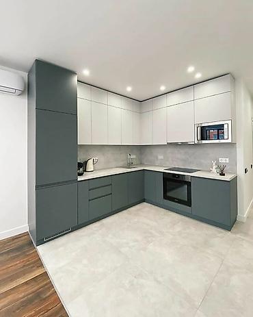 silver kitchen: Кухня от 9 000 сом/м² | 3D проект бесплатно Премиальная мебель от — 1