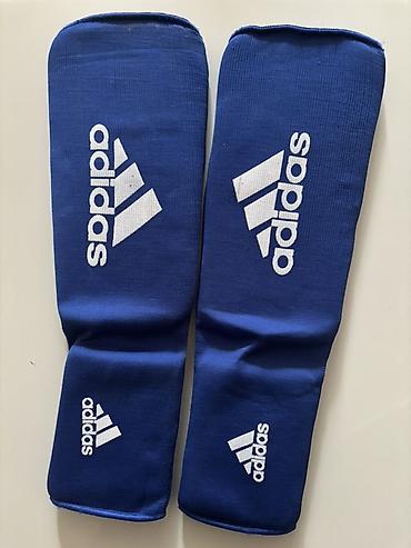 diz agrisi ucun maz: Adidas taykvondo/savaş idmanı qamış (ayaq) qoruyucuları - Rəng: mavi — 1