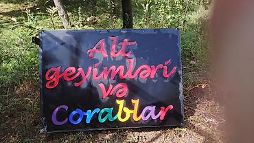 Reklam lövhəsi – “Alt geyimləri və corablar” uzunu 1m eni 70