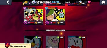 Brawl Stars mobil oyunundan bir ekran görüntüsü. Görüntüdə