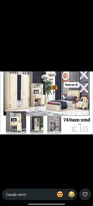 divan dəst: Oğlan və qız üçün, Yeni, Təknəfərlik çarpayı — 1
