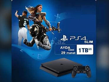 full 29: PS4 Slim oyun konsolu – 1 TB yaddaş - 1 TB HDD: yüzlərlə oyunu — 1