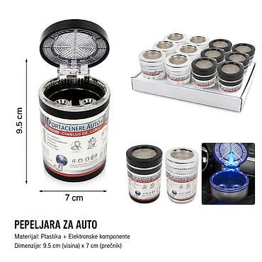 KMT auto pepeljara 2001094-A Prenosiva pepeljara namenjena za držač