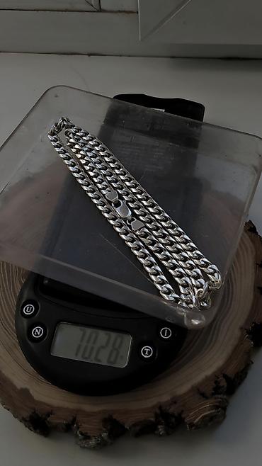 Серебряные цепочки: Серебряная цепь 60 грамм 58 см Ручная работа Изготовлен под Заказ — 28