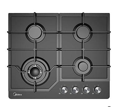 wok: Газовая печь, Midea, Новый, Встраиваемая, цвет - Черный, Полная оплата — 1