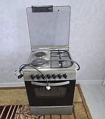 на газе: Комбинированная плита, Б/у, Напольная, Механическая — 2