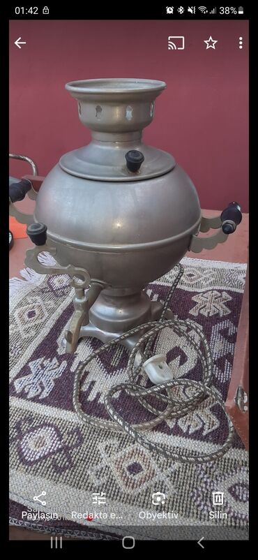 qədimi samavar: İşlənmiş Elektrik Samovar, 3 l, Ünvandan götürmə