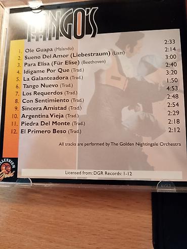 cd player prodaja: CD: Tango’s – Millennium Gold (MG2008) Izdavač/distribucija — 3