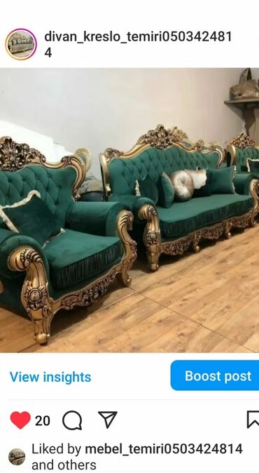 divan kreslo təmiri: Yeni, Divan, 2 kreslo, Bazalı, Açılan