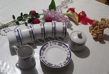 cay servisi: Çay dəsti, rəng - Yaşıl, Farfor — 4