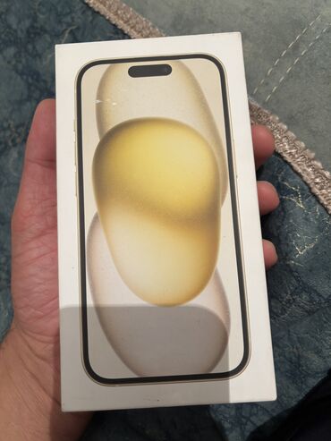 Apple iPhone: IPhone 15, 128 GB, Sarı, Barmaq izi, Sənədlərlə, Zəmanət — 11