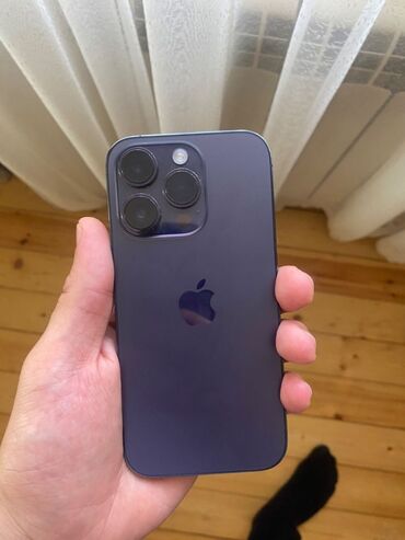 iphone 14 satis: IPhone 14 Pro, 512 GB, Deep Purple, Simsiz şarj, Face ID, Sənədlərlə