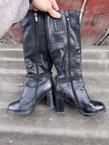 Çəkmələr: Çəkmə, Ölçü: 39, rəng - Qara, İşlənmiş — 5