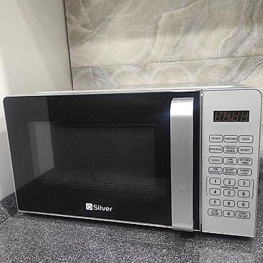 panasonic mikrodalgali soba: Silver markalı mikrodalğalı soba - Rəng: gümüşü korpus, qara şüşə — 1