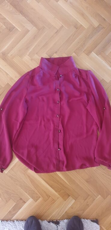 ženske košulje od satena: L (EU 40), Single-colored, color - Purple