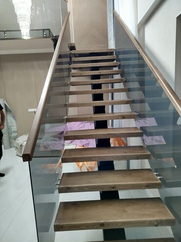 Бетонные лестницы: Бетонная лестница Для дома, Форма лестницы: Прямая, Стиль: Лофт — 18