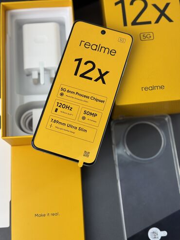 Realme: Realme 12x, Новый, 256 ГБ, цвет - Зеленый, 1 SIM, 2 SIM, eSIM