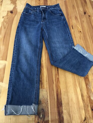 джинсы для девочки: Клеш, Средняя талия