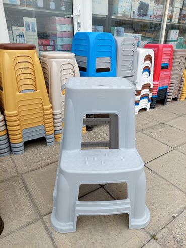 Tamet: Plastik iki pilləli pilləkən-taburet - Material: dayanıqlı qalın — 3