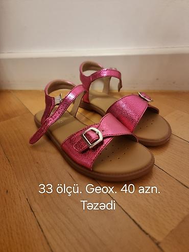 Rəng - Çəhrayı Basanojkalar, Geox, Ölçü: 33, Qız üçün