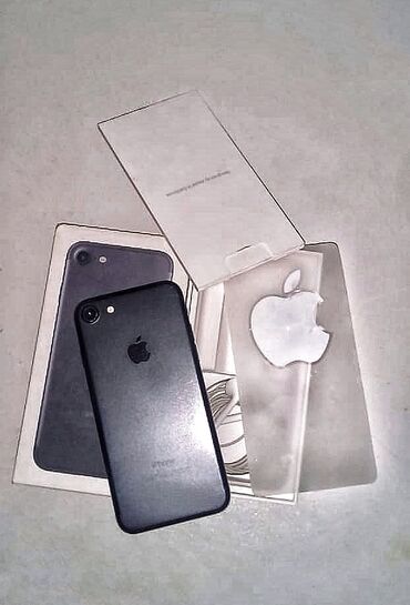 Apple iPhone: IPhone 7, 128 GB, Black Titanium, Zəmanət, Kredit, Barmaq izi