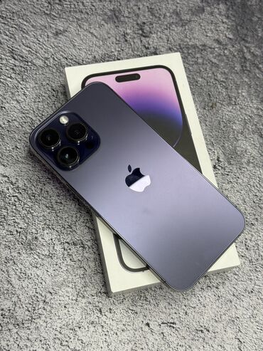 скупка стиральных машин бу бишкек: IPhone 14 Pro Max, Колдонулган, 128 ГБ, Deep Purple, Каптама, Кабель, Куту, 85 %