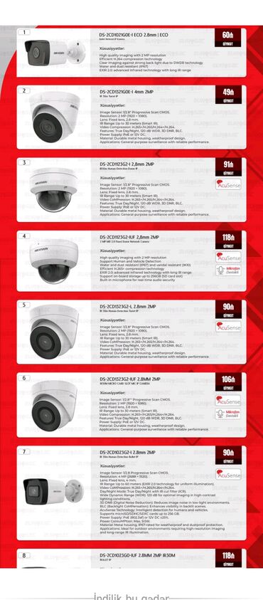 Videomüşahidə: Məhsul: Videomüşahidə kameraları – Inox Digital və digər modellər — 6