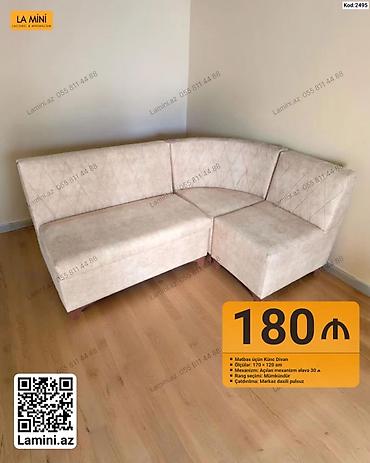 Mətbəx üçün künc divan - Ölçülər: 170 × 120 sm - Mexanizm: Açılan