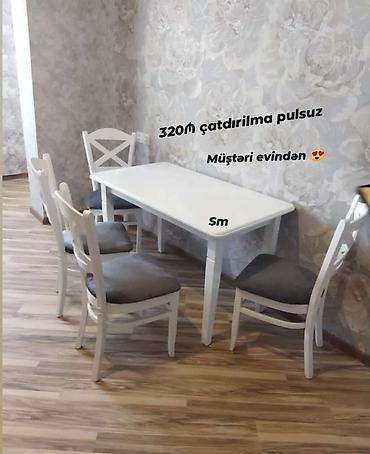 divanlar 2 el: Mətbəx üçün, Yeni, Açılmayan, Dördbucaq masa, 4 stul — 1