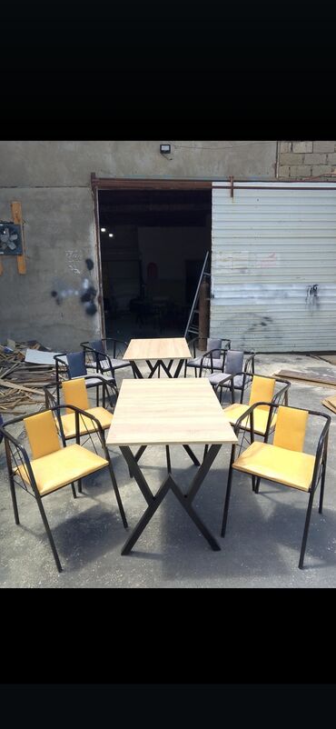 Masa və oturacaq dəstləri: Mətbəx üçün, Yeni, Açılmayan, Dördbucaq masa, 4 stul — 5