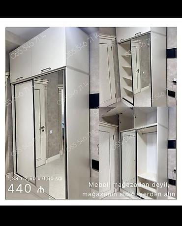 Ağ rəngli sürgülü qapılı dolab - Ölçülər: 1,38 m (eni) x 2,60 m lalafo.az -da Ağ rəngli sürgülü qapılı dolab - Ölçülər: 1,38 m (eni) x 2,60 m
