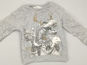 kurtka pikowana chłopięca: Sweatshirt, H&M, 4-5 years, 98-104 cm, condition - Good