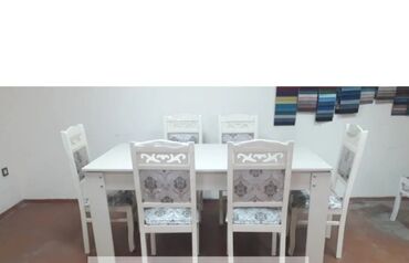стол с ящиками: Qonaq otağı üçün, Yeni, Açılmayan, Kvadrat masa, 6 stul lalafo.az -da стол с ящиками: Qonaq otağı üçün, Yeni, Açılmayan, Kvadrat masa, 6 stul