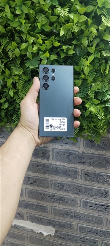 Samsung Galaxy S24 Ultra, 256 GB, rəng - Qara, Kredit, Barmaq izi, Simsiz şarj