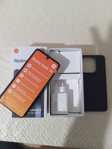 xiaomi mi note 10 pro: Redmi Note 14, 256 GB, rəng - Qara, Barmaq izi