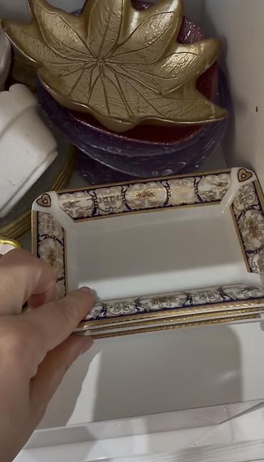 güllü tort: Tort və şiriniyyat qabı, rəng - Ağ, Keramika — 7