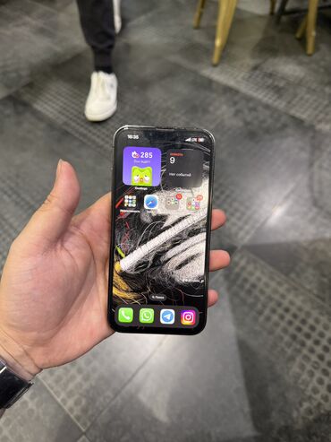 13 мини айфон: IPhone 13 Pro, Колдонулган, 256 ГБ, Graphite, Коргоочу айнек, Каптама, Куту, 95 %