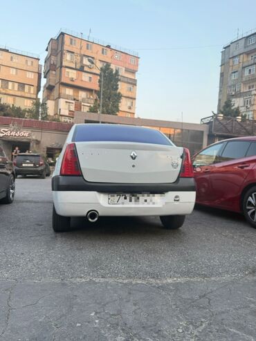 продажа авто азербайджан: Ağ rəngdə olan Renault Logan markalı avtomobil. Salonu təmiz və