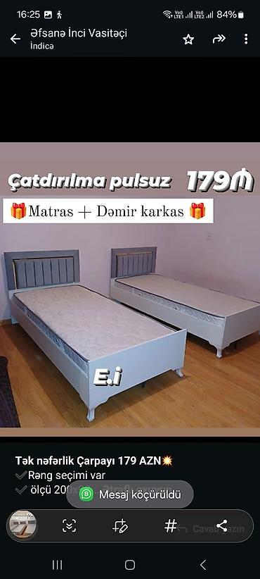 Sifarişlə mebel: Birnəfərlik, Bazasız, Pulsuz matras, Siyirməsiz — 3