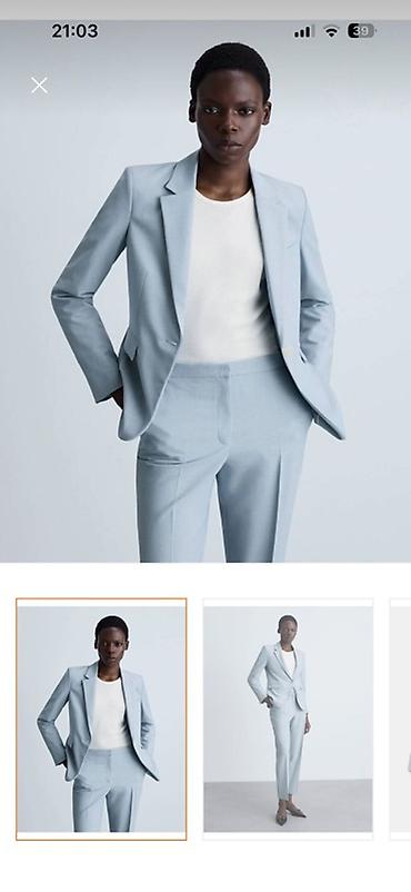 Костюмы: Mavi Açıq Rəngli Qadın Kostyum Dəsti (Blazer + Şalvar) - Model — 1