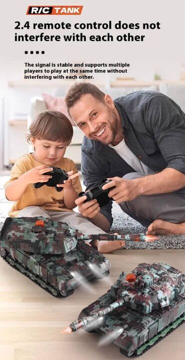 Ostalo: Nov RC tenk. Može da se kreće napred, nazad, levo. desno, da mu se — 9