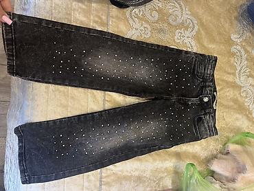 qara şalvar: Qara “washed” effektli qız uşağı cins şalvarı Orijinal marines markasi — 1