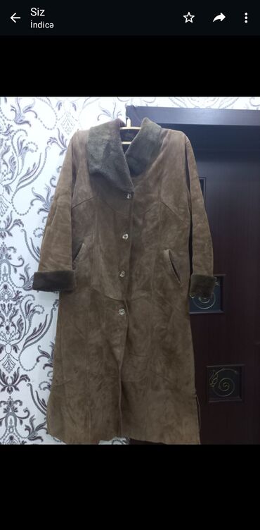 şuba palto: Palto 5XL (EU 50), rəng - Qəhvəyi