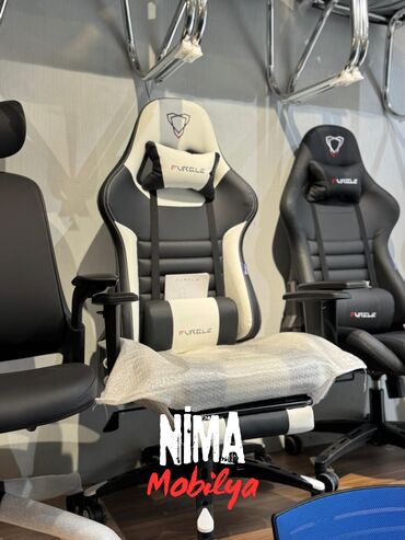 Ofis və oyun kresloları: Yeni, Təkərli, Qolları tənzimlənir, Parça — 5