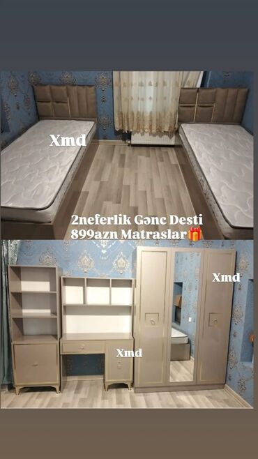 Divanlar: 2 təknəfərlik çarpayı, Yeni