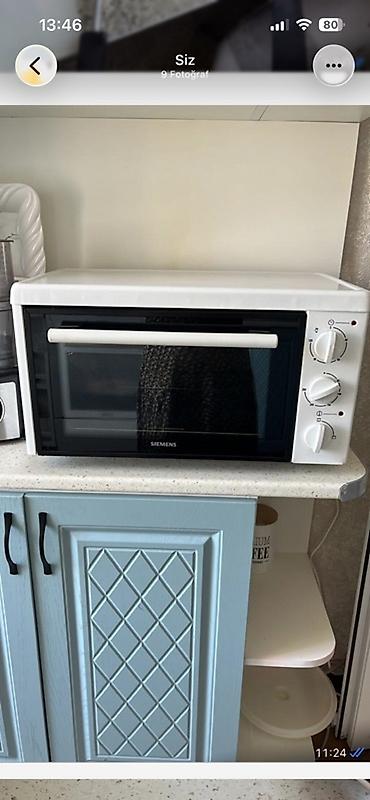 pizza peci: Siemens elektrik mini soba – masaüstü tip. Xüsusiyyətlər: - Mexaniki — 1