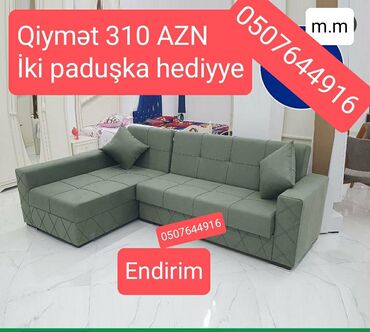 Masa və oturacaq dəstləri: Künc divan, Yeni, Açılan, Bazalı, Parça, Şəhərdaxili pulsuz çatdırılma