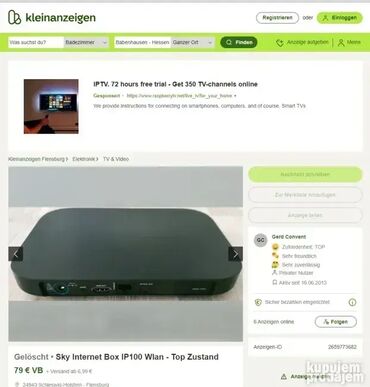 Aksesoari za TV i video: *** AKCIJA *** #0979 Risiver Sky Box IP100; U bilo koje vreme i bez — 4