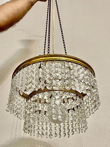 xrustal lustra: Çılçıraq, 1 lampa, Xrustal — 2